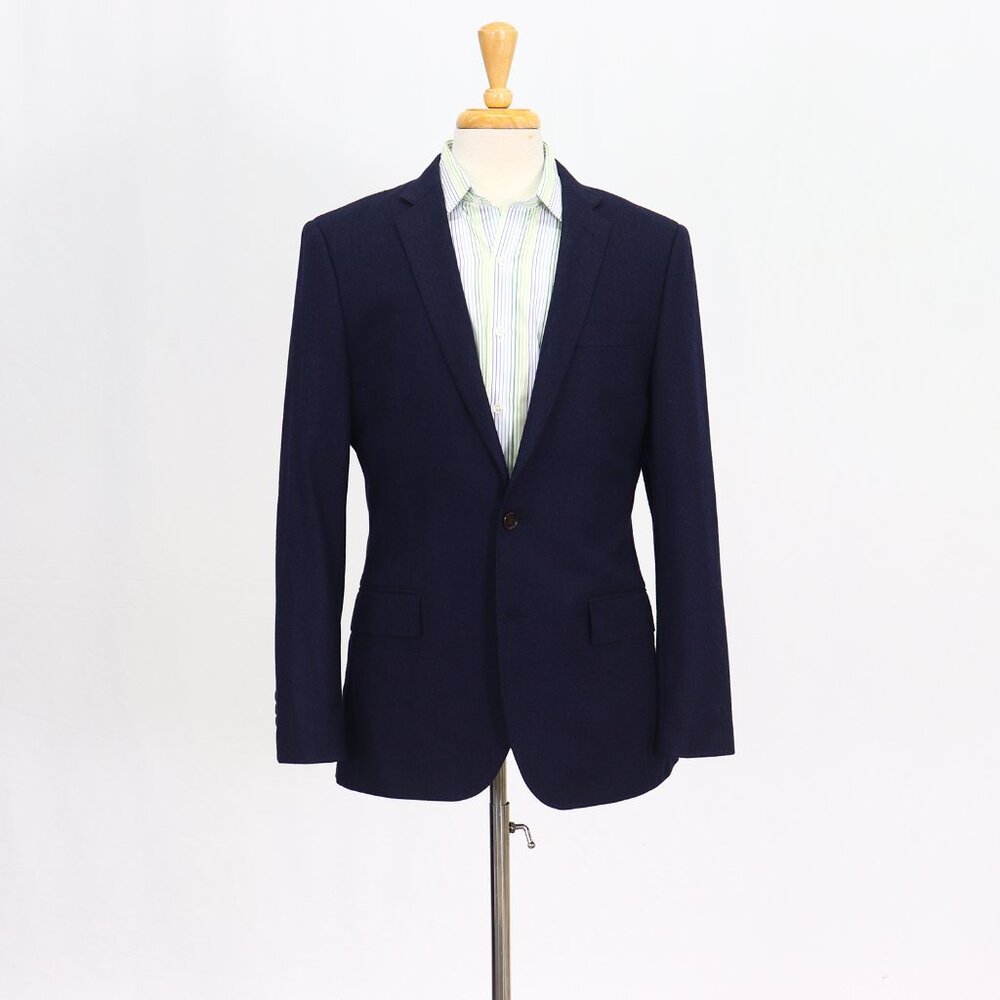 J. Crew Ludlow 40R Blue Blazer Sport Coat Jacket 2-Button Solid Y851